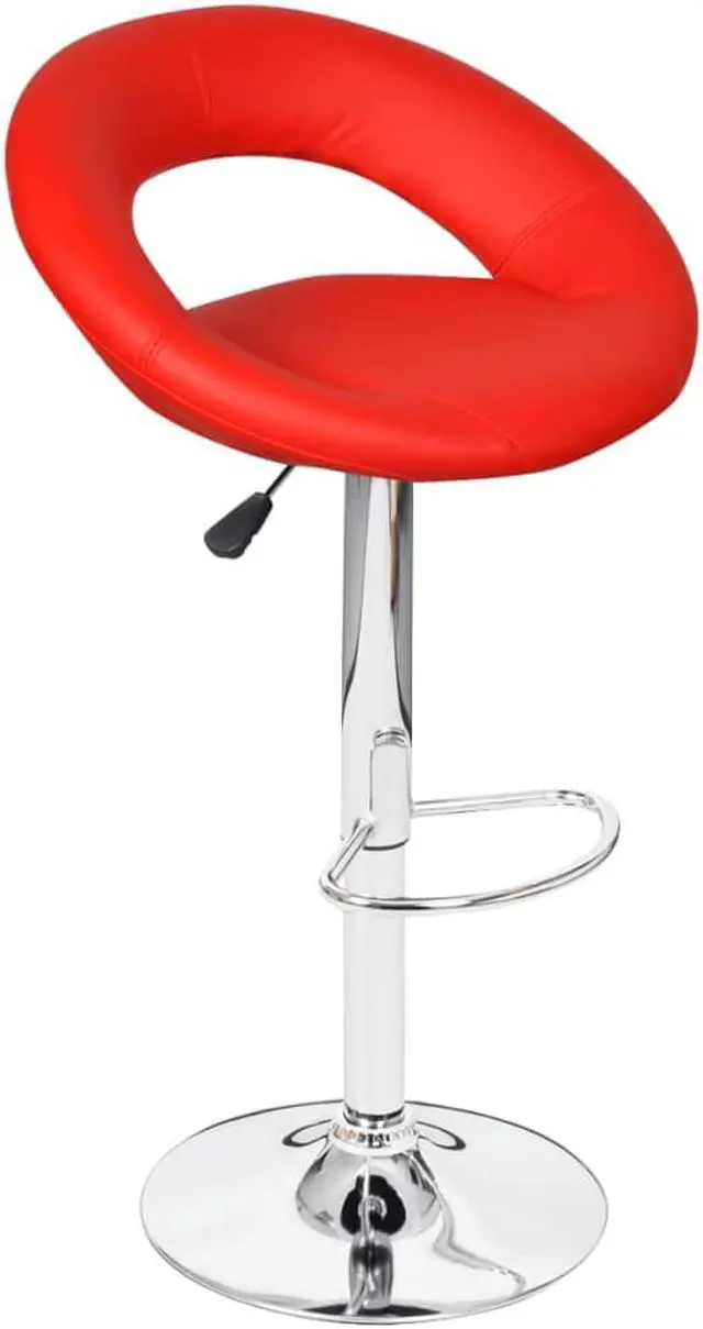 Alt view image 9 of 18 - vidaXL Bar Stools 2 pcs Red Faux Leather