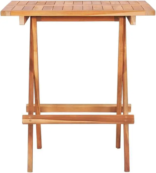 Alt view image 4 of 18 - vidaXL Patio Bistro Set Outdoor Bistro Table Chair 3 Piece Solid Teak Wood