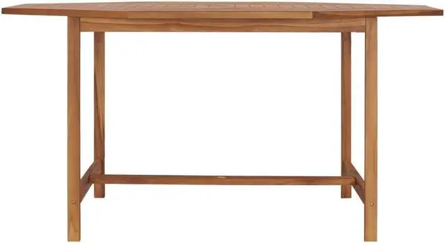 Alt view image 8 of 15 - vidaXL Garden Table 59.1"x59.1"x29.5" Solid Teak Wood