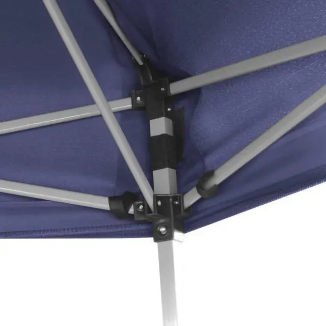 Alt view image 18 of 20 - vidaXL Gazebo Hexagonal Pop-Up Canopy Party Tent with 6 Sidewalls Dark Blue