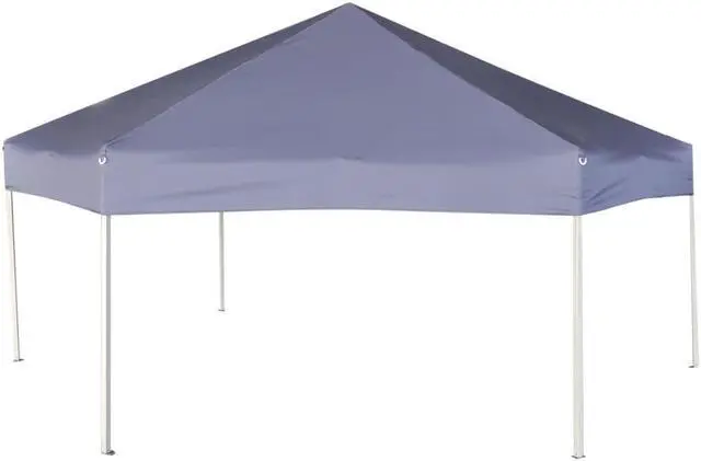 Alt view image 17 of 20 - vidaXL Gazebo Hexagonal Pop-Up Canopy Party Tent with 6 Sidewalls Dark Blue