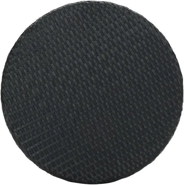 Alt view image 6 of 11 - vidaXL Patio Table Black 23.8" Poly Rattan Outdoor Garden Coffee Tea Table