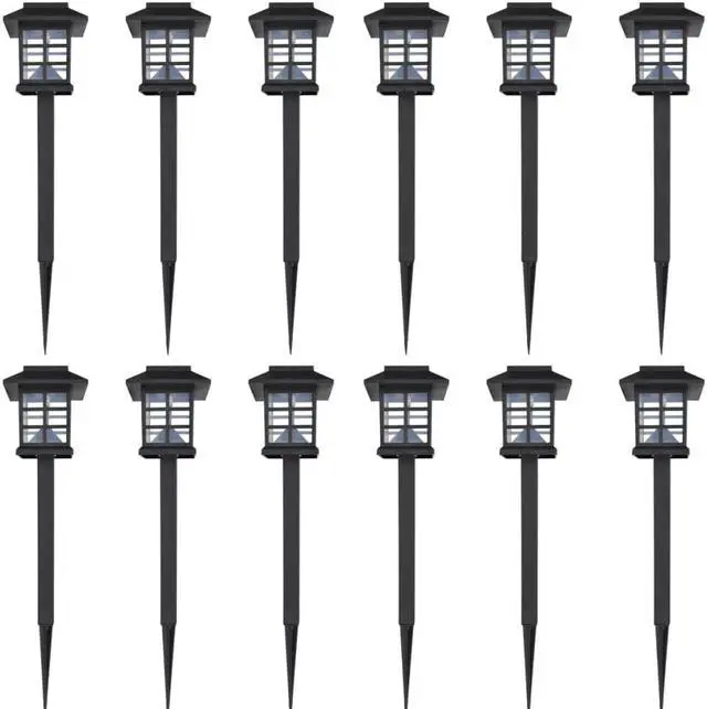 Main image of vidaXL Garden Lamp Outdoor Light Solar Lamp Patio Spot Light 12 pcs with Spike