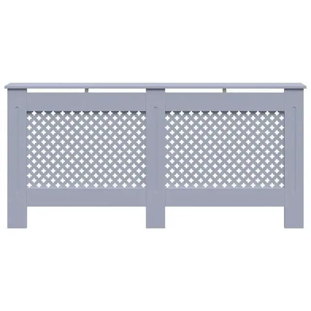 Alt view image 5 of 10 - vidaXL Radiator Cover Anthracite 67.7"x17.5"x31.9" MDF