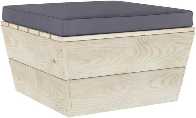 Alt view image 6 of 20 - vidaXL Chair Cushion Outdoor Pallet Cushion Seat Pad Anthracite Oxford Fabric