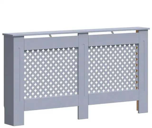 Alt view image 5 of 10 - vidaXL Radiator Cover Anthracite 59.8"x17.5"x31.9" MDF