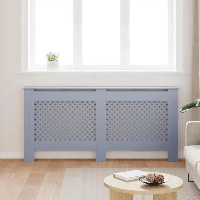 Alt view image 7 of 10 - vidaXL Radiator Cover Anthracite 67.7"x17.5"x31.9" MDF