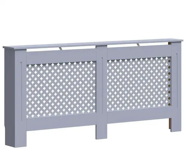 Alt view image 4 of 10 - vidaXL Radiator Cover Anthracite 67.7"x17.5"x31.9" MDF