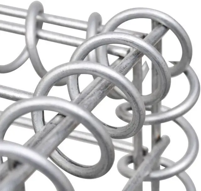 Alt view image 11 of 18 - vidaXL Gabion Wall with Covers Galvanized Steel 59.1" Gabion Basket Cage Fence