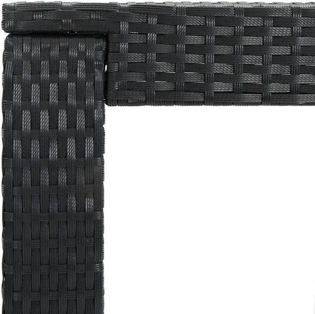 Alt view image 8 of 11 - vidaXL Bar Table Outdoor Pub Table Bistro Counter Height Table PE Rattan Black