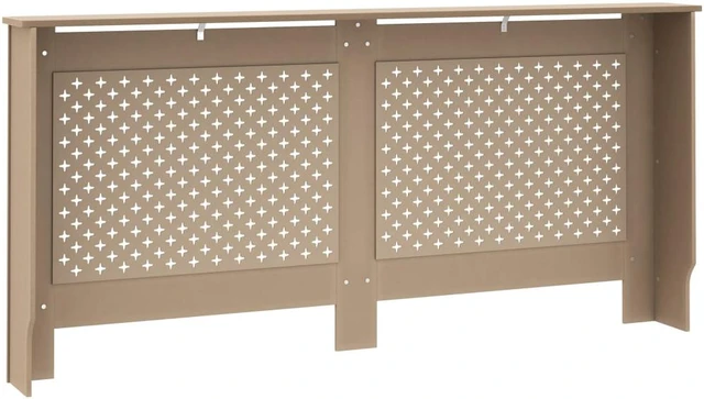 Alt view image 8 of 9 - vidaXL Radiator Cover 67.7"x17.5"x31.9" MDF