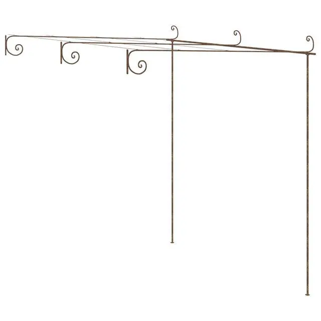 Alt view image 7 of 10 - vidaXL Garden Rose Arch Antique Brown 9.8'x9.8'x8.2' Iron