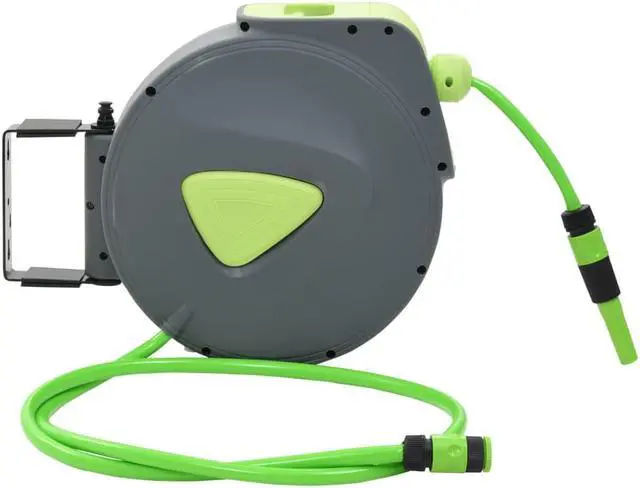 Alt view image 3 of 10 - vidaXL Automatic Retractable Water Hose Reel Wall Mounted 65.6'+6.6'