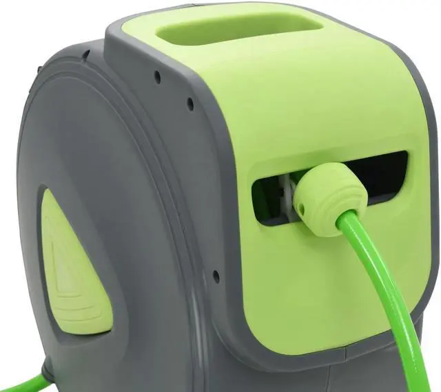 Alt view image 5 of 17 - vidaXL Automatic Retractable Water Hose Reel Wall Mounted 98.4'+6.6'