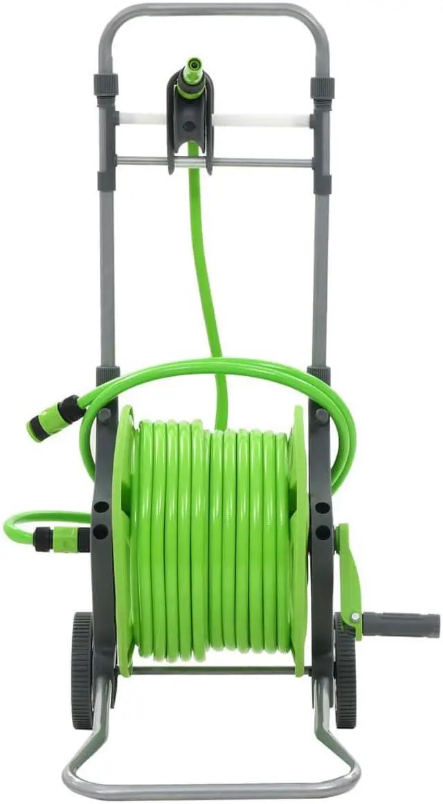 Alt view image 4 of 16 - vidaXL Water Hose Reel with Wheels 174.6'+6.6'
