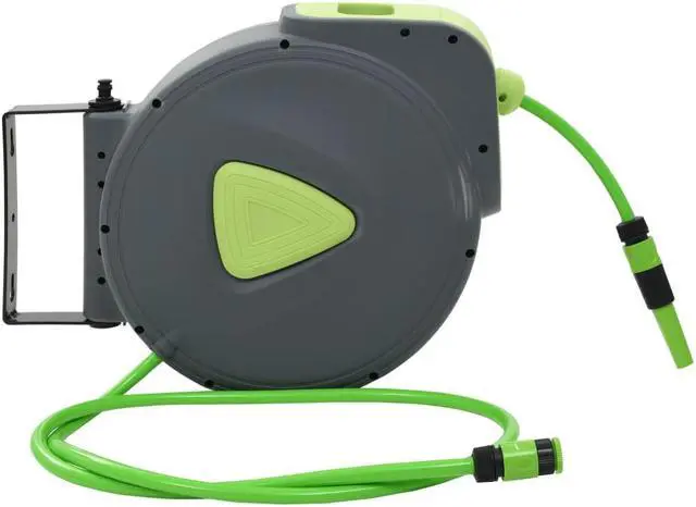 Alt view image 3 of 17 - vidaXL Automatic Retractable Water Hose Reel Wall Mounted 98.4'+6.6'