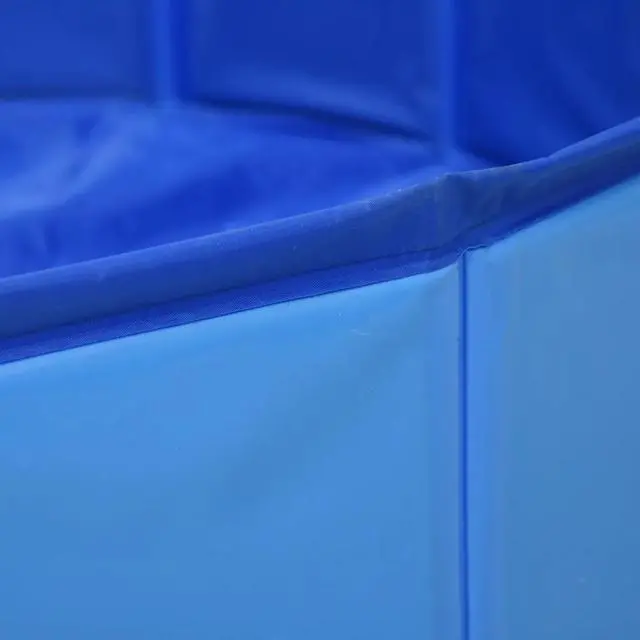 Alt view image 17 of 18 - vidaXL Foldable Dog Swimming Pool Blue 47.2"x11.8" PVC