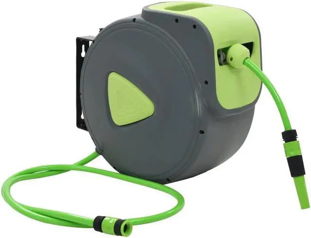 Alt view image 2 of 17 - vidaXL Automatic Retractable Water Hose Reel Wall Mounted 98.4'+6.6'