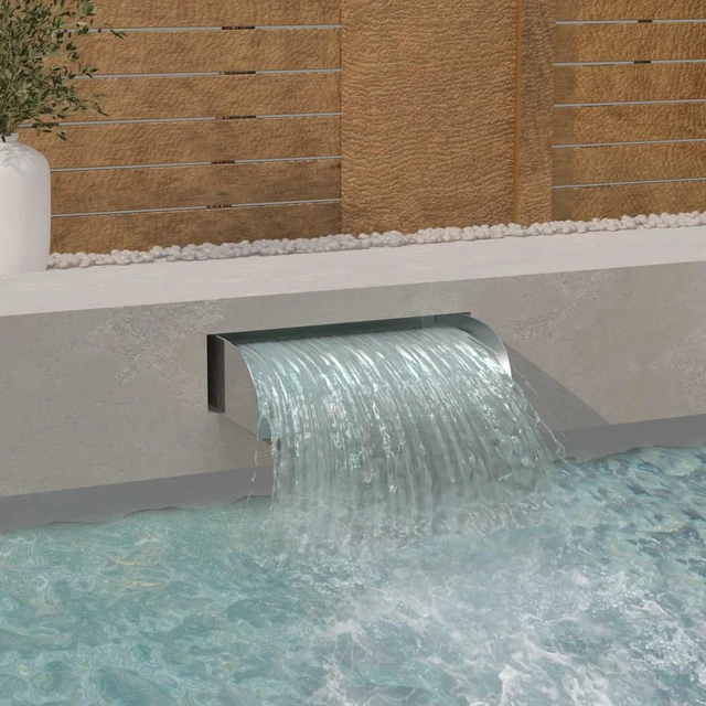 Main image of vidaXL Outdoor Waterfall Pool Fountain Pool Waterfall Stainless Steel 304