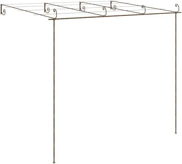 Alt view image 7 of 10 - vidaXL Garden Rose Arch Antique Brown 13.1'x9.8'x8.2' Iron