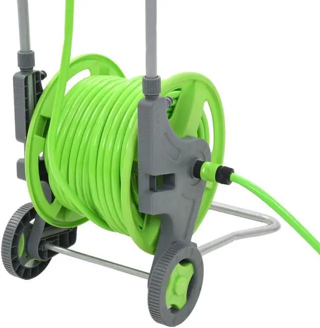 Alt view image 6 of 16 - vidaXL Water Hose Reel with Wheels 174.6'+6.6'