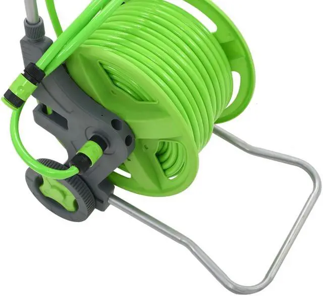 Alt view image 5 of 16 - vidaXL Water Hose Reel with Wheels 174.6'+6.6'