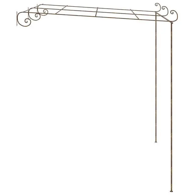 Alt view image 5 of 10 - vidaXL Garden Rose Arch Antique Brown 9.8'x9.8'x8.2' Iron