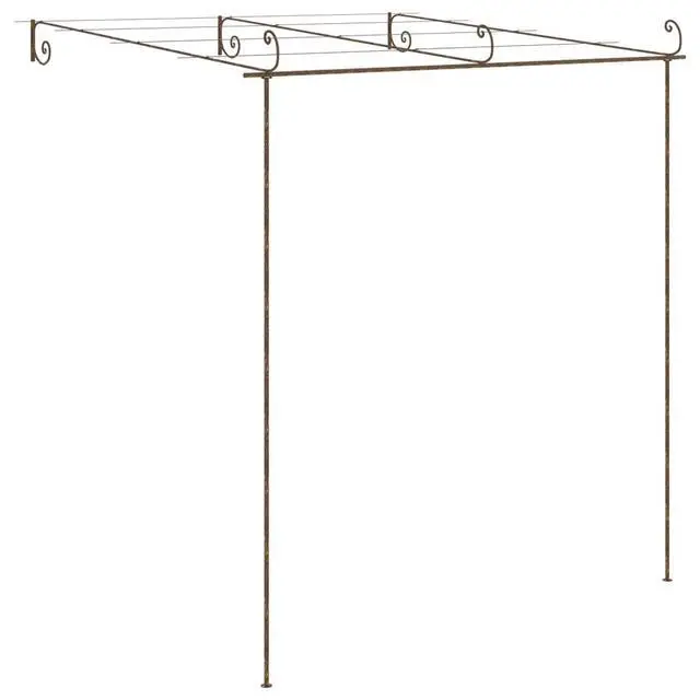 Alt view image 8 of 10 - vidaXL Garden Rose Arch Antique Brown 9.8'x9.8'x8.2' Iron