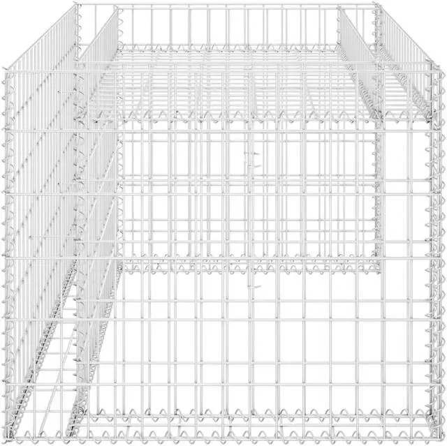 Alt view image 5 of 9 - vidaXL Lawn Mower Garage with Raised Bed 43.3"x31.5"x23.6" Steel Wire