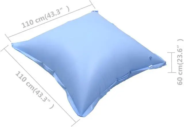 Alt view image 6 of 13 - vidaXL Pool Pillow Inflatable Pool Cover Air Pillows for Winter 10 Pcs Blue PVC