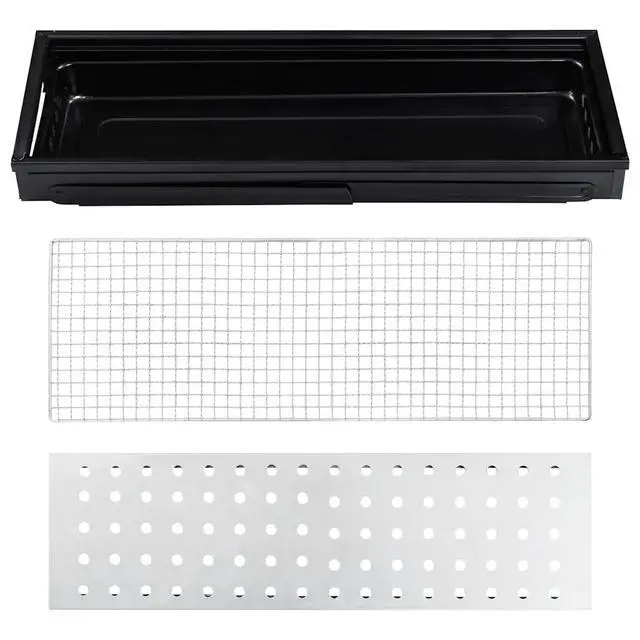 Alt view image 12 of 13 - vidaXL Portable Camping BBQ Grill Steel 23.6"x8.9"x13"