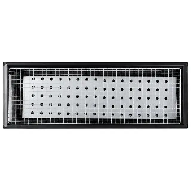 Alt view image 11 of 13 - vidaXL Portable Camping BBQ Grill Steel 23.6"x8.9"x13"