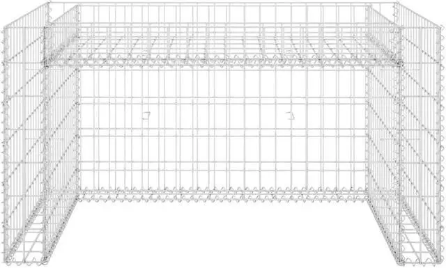 Alt view image 4 of 9 - vidaXL Lawn Mower Garage with Raised Bed 43.3"x31.5"x23.6" Steel Wire