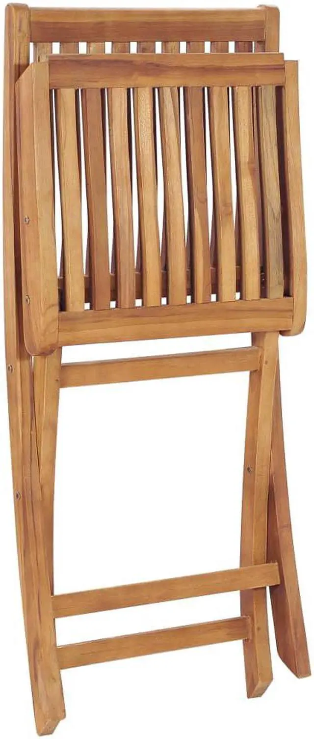 Alt view image 14 of 15 - vidaXL Folding Garden Chairs 2 pcs Solid Teak Wood