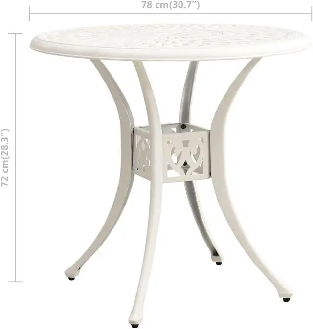 Alt view image 6 of 13 - vidaXL Patio Table Outdoor Dining Table Garden Porch Furniture Cast Aluminum