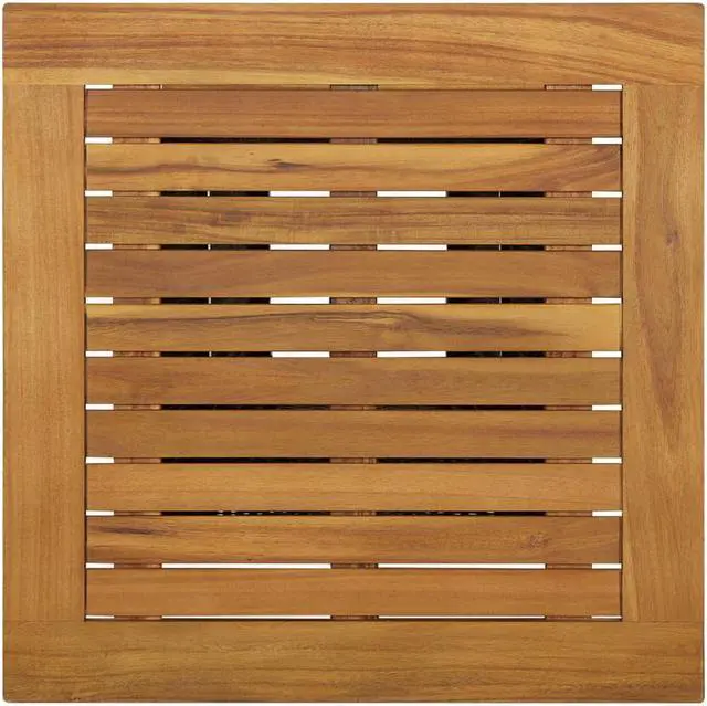 Alt view image 4 of 13 - vidaXL Bar Table Outdoor Pub Table with 1 Shelf Solid Acacia Wood PE Rattan