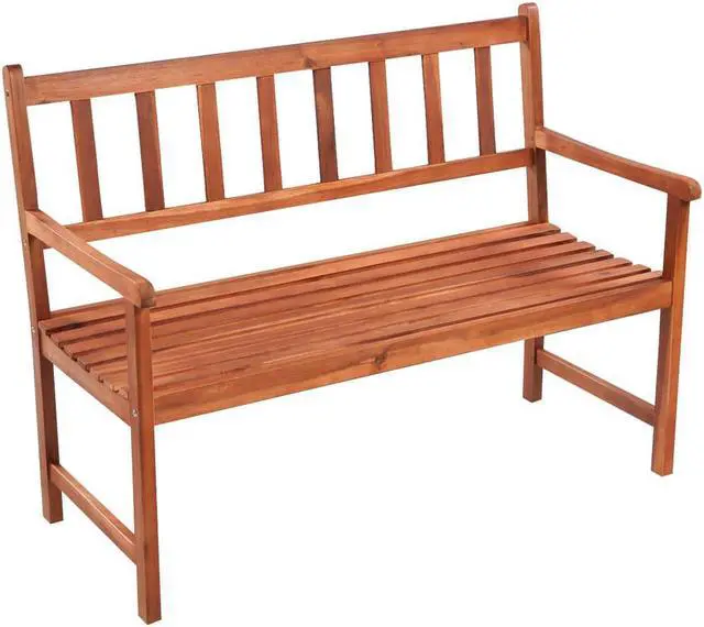 Alt view image 2 of 7 - vidaXL Outdoor Patio Bench Wooden Garden Bench with Cushion Solid Wood Acacia