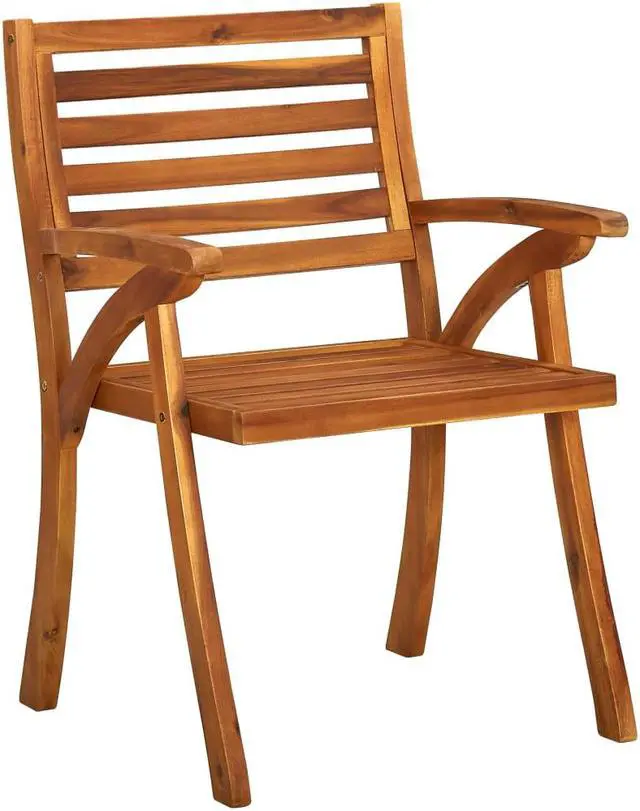 Alt view image 3 of 13 - vidaXL Patio Chairs 3 Pcs Patio Dining Chair with Armrest Solid Wood Acacia