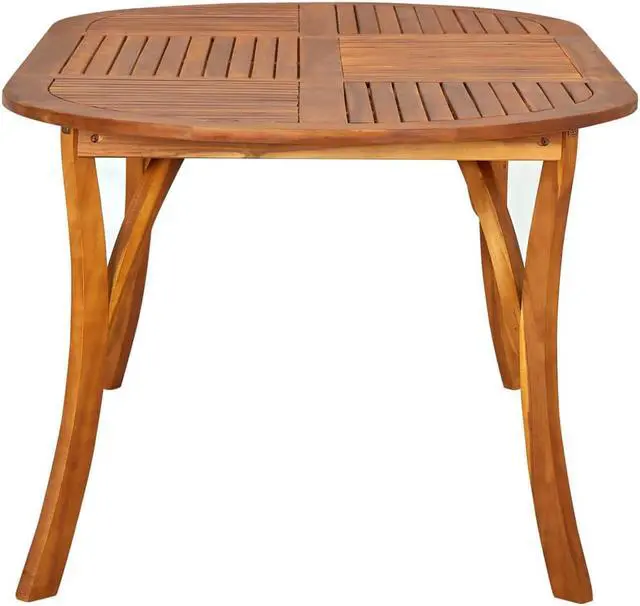 Alt view image 3 of 13 - vidaXL Outdoor Dining Table Garden Patio Table for Front Porch Solid Acacia Wood
