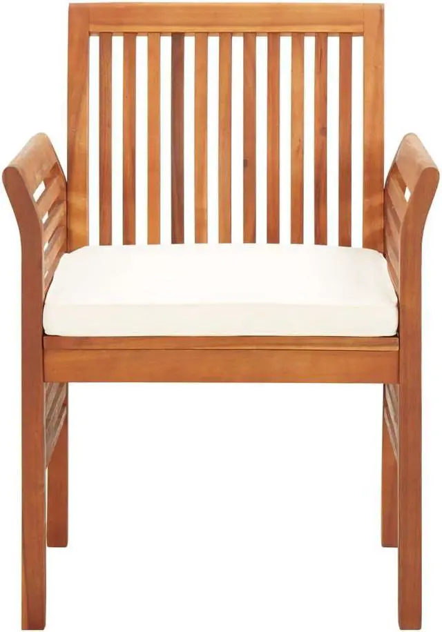 Alt view image 2 of 13 - vidaXL Modern Dining Chair Patio Dining Chair with Cushion Solid Wood Acacia