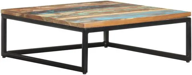 Alt view image 12 of 14 - vidaXL Nesting Coffee Tables Set of 2 Accent Sofa End Table Solid Wood Reclaimed