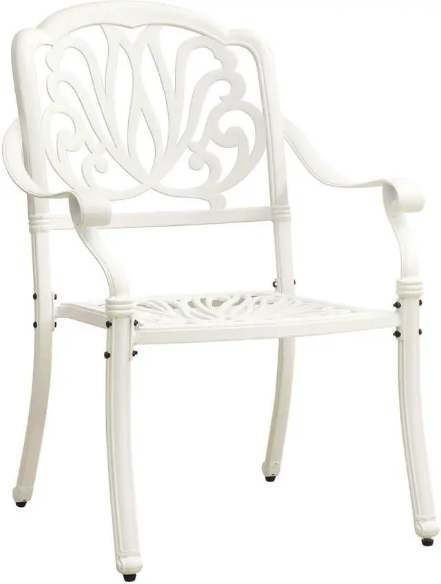 Alt view image 4 of 7 - vidaXL Bistro Set Table and Chair Bistro Table 3 Piece Cast Aluminum White