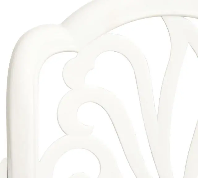 Alt view image 7 of 7 - vidaXL Bistro Set Table and Chair Bistro Table 3 Piece Cast Aluminum White