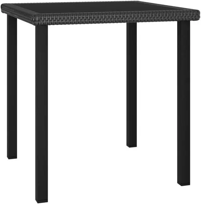 Alt view image 9 of 12 - vidaXL 3 Piece Garden Dining Set Poly Rattan Black