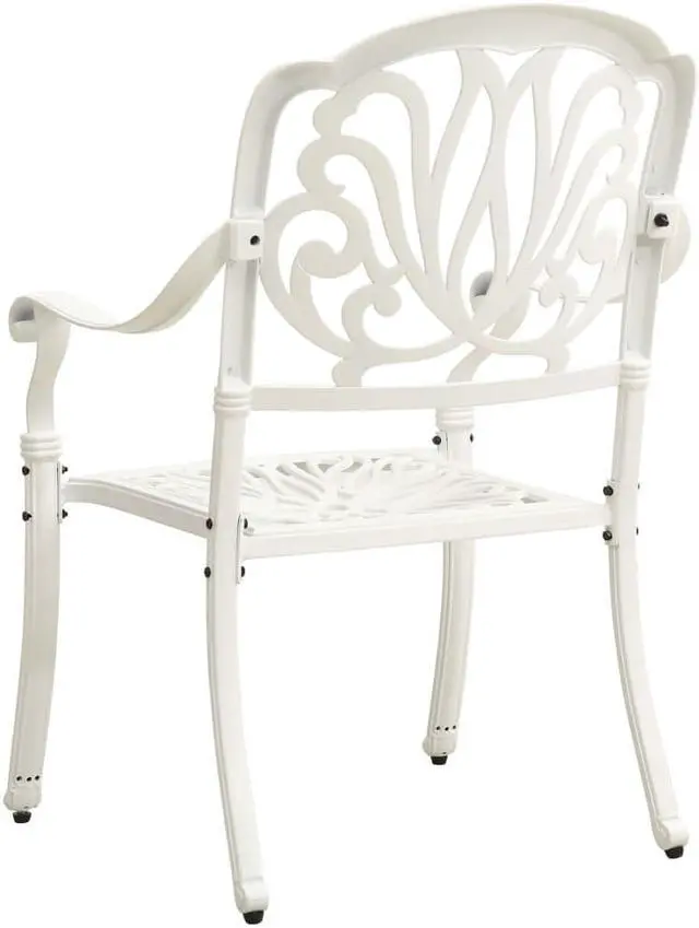 Alt view image 6 of 7 - vidaXL Bistro Set Table and Chair Bistro Table 3 Piece Cast Aluminum White