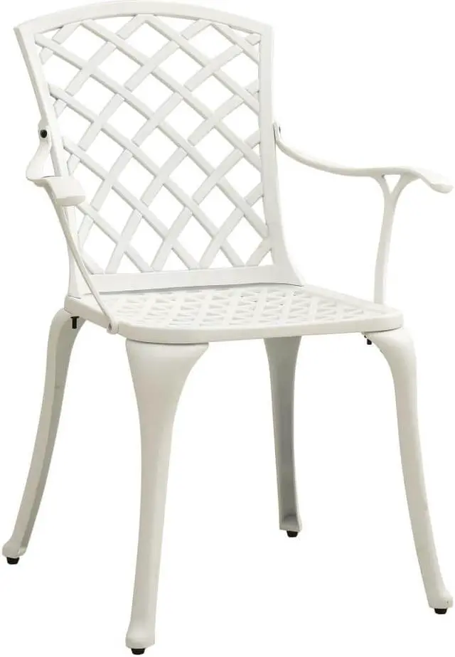 Alt view image 8 of 15 - vidaXL Garden Chairs 2 pcs Cast Aluminum White