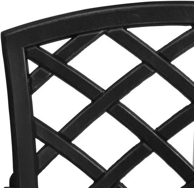Alt view image 7 of 20 - vidaXL Patio Chairs 2 Pcs Patio Furniture for Garden Deck Cast Aluminum Black