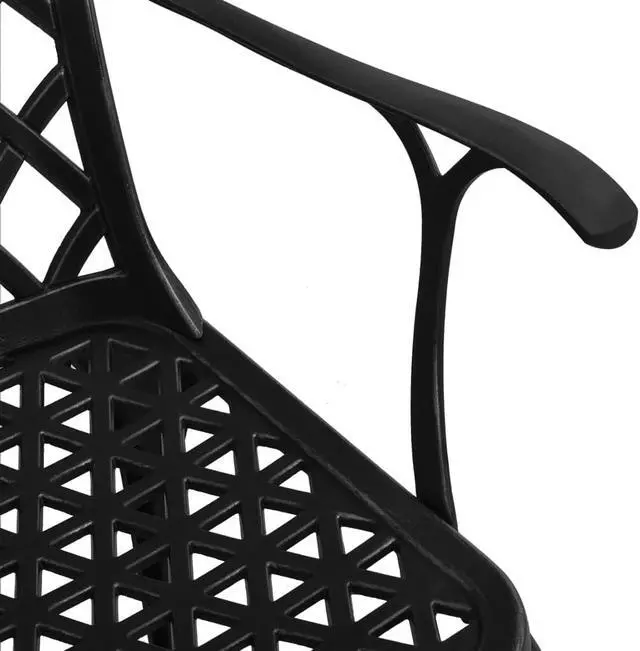 Alt view image 6 of 20 - vidaXL Patio Chairs 2 Pcs Patio Furniture for Garden Deck Cast Aluminum Black