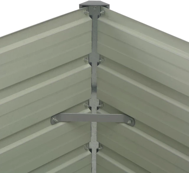 Alt view image 5 of 14 - vidaXL Raised Garden Bed Patio Raised Flower Bed Galvanized Steel Anthracite