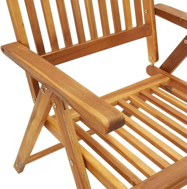 Alt view image 6 of 13 - vidaXL Outdoor Recliner Chairs 2 Pcs Patio Reclining Chair Solid Wood Acacia